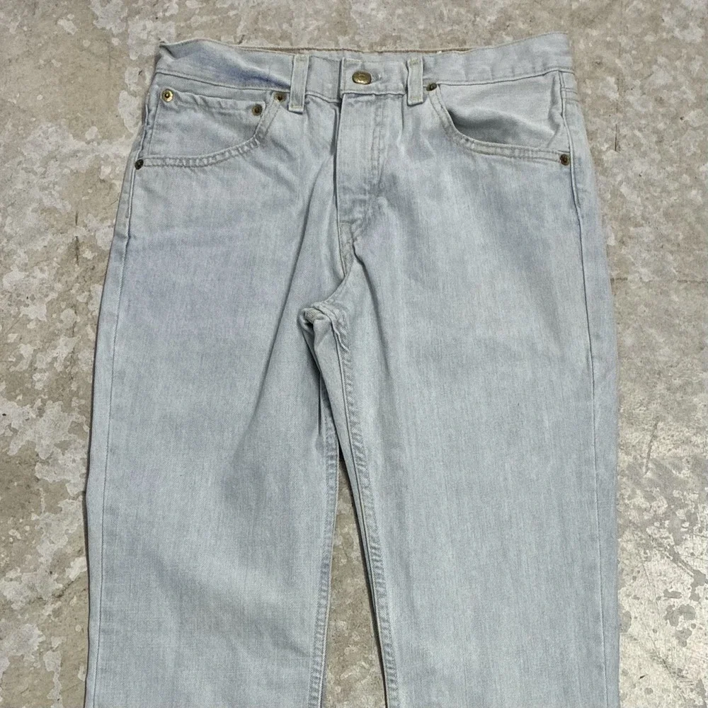Vintage Levis 525 04 Jeans Mens 30x34 Blue Bootcut Light Wash Denim Fits 28x33